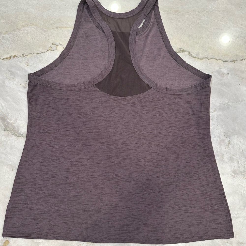 Old Navy Plum Heather Racerback Tank with Mesh Back